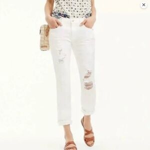 J.Crew Point Sur white distressed jeans